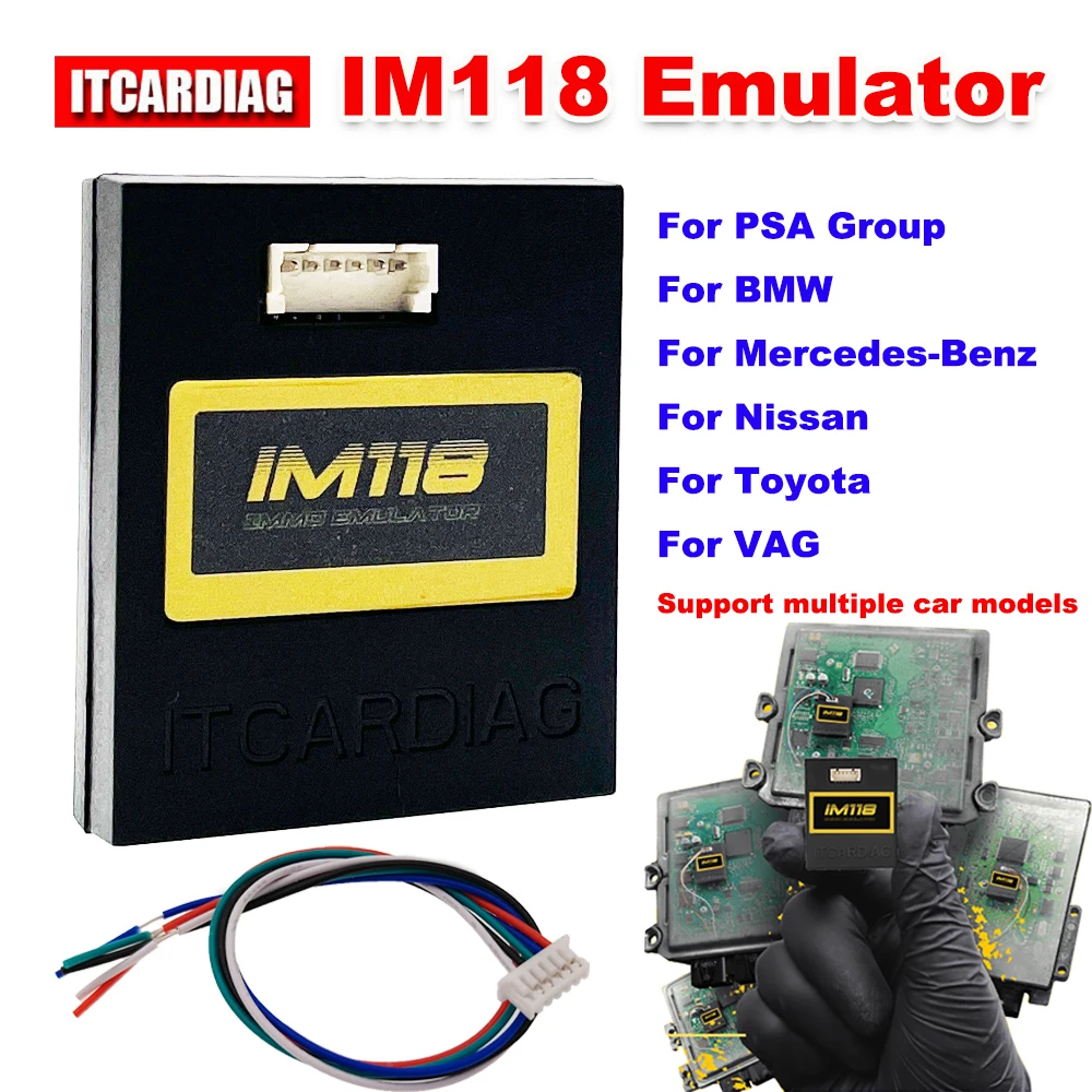 Itcardiag Im118 Immo Off Emulator (K-Line/Canbus Car) Per Psa Group Per Bmw Per Mercedes-Benz Per Vag Immobiliser/Esl/Elv/Airbag