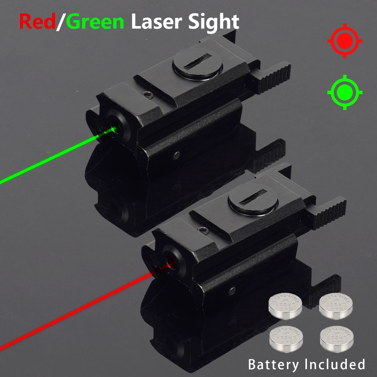 Tactical Red Green Dot Laser Sight Pointer Airsoft Pistol 11Mm/20Mm Picatinny/Weaver Rail Caccia Tiro Sighter Glock17 19 22