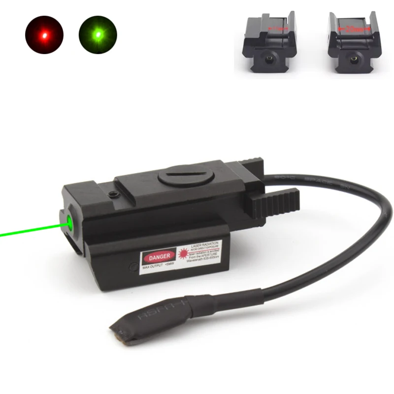 Tactical Hunting Mini Compact Red Dot Laser Sight Mount Per Pistola Red Laser Sight Con 11Mm/20Mm Weaver/Picatinny Rail Laser