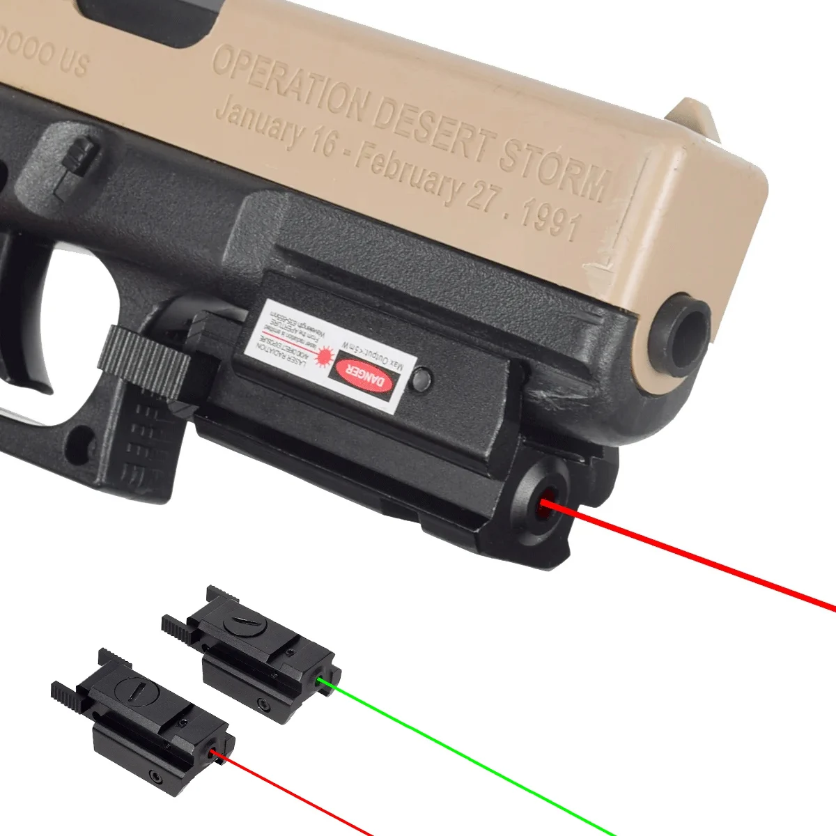 Pistola Tattica Red Dot Green Laser Pointer Sight Rifle 11Mm 20Mm Picatinny Weaver Rail Per Glock 17 19 Caccia Pistol Sighter