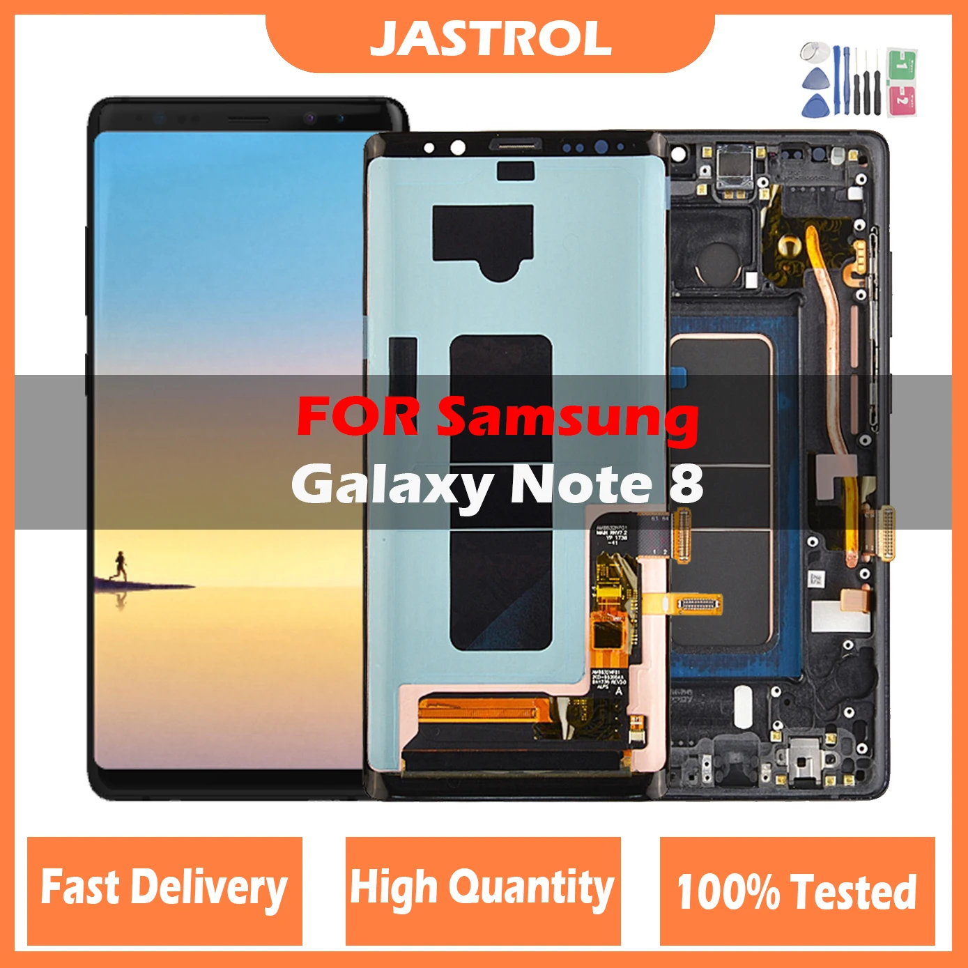 Amoled Lcd Per Samsung Galaxy Note 8 Display Con Cornice Super Amoled Note 8 N950F Sm-N950A N950U Lcd Touch Screen Parts
