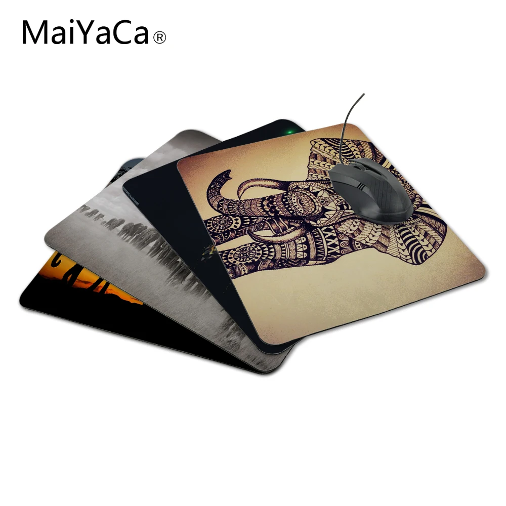 Maiyaca Elephant Vintage Pattern Style Tappetino Per Mouse Antiscivolo Tappetino Per Mouse Per Computer Per Optal Me Trackball Mouse Non Lockedge Mous