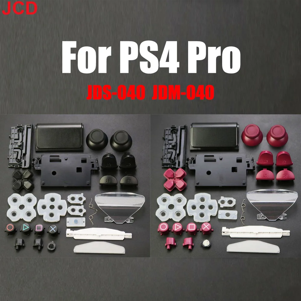 Jcd 1Set Parti Di Riparazione Dell'Alloggiamento Completo D-Pad Circle Square Triangle X Button Set Per Controller Ps4 Pro Jds-040 Jdm-040 Parti