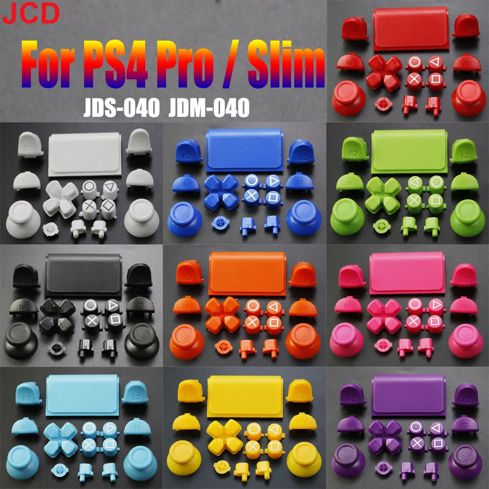 Jcd Set Completo Joystick D-Pad Direction Key R1 L1 R2 L2 Pulsanti Abxy Jds-040 Jdm-040 Per Componenti Controller Ps4 Pro Slim