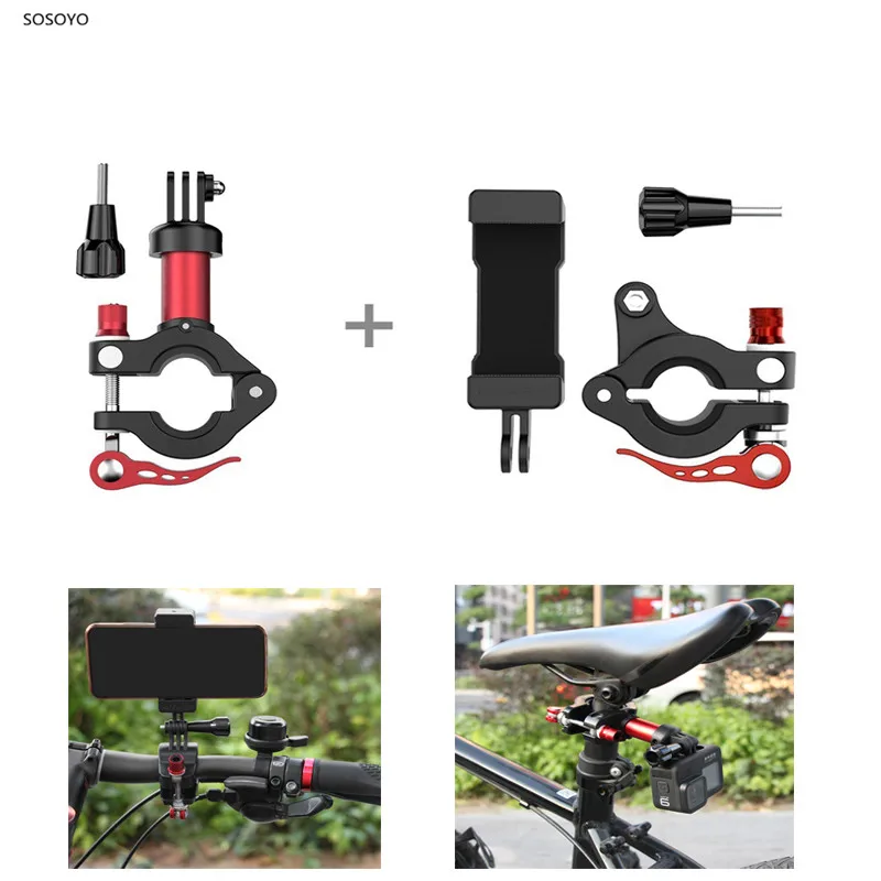 Universale Della Bici Del Seatpost Morsetto Mobile Supporto Del Telefono Manubrio Della Bicicletta Clip Per Gopro Insta360 Dji Osmo Tasca Osmo Macchin