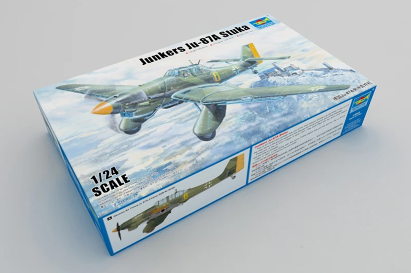 Regali Trumpeter 02420 1/24 German Junkers Ju-87A Stuka Dive Jet Modello Th06669-Smt2
