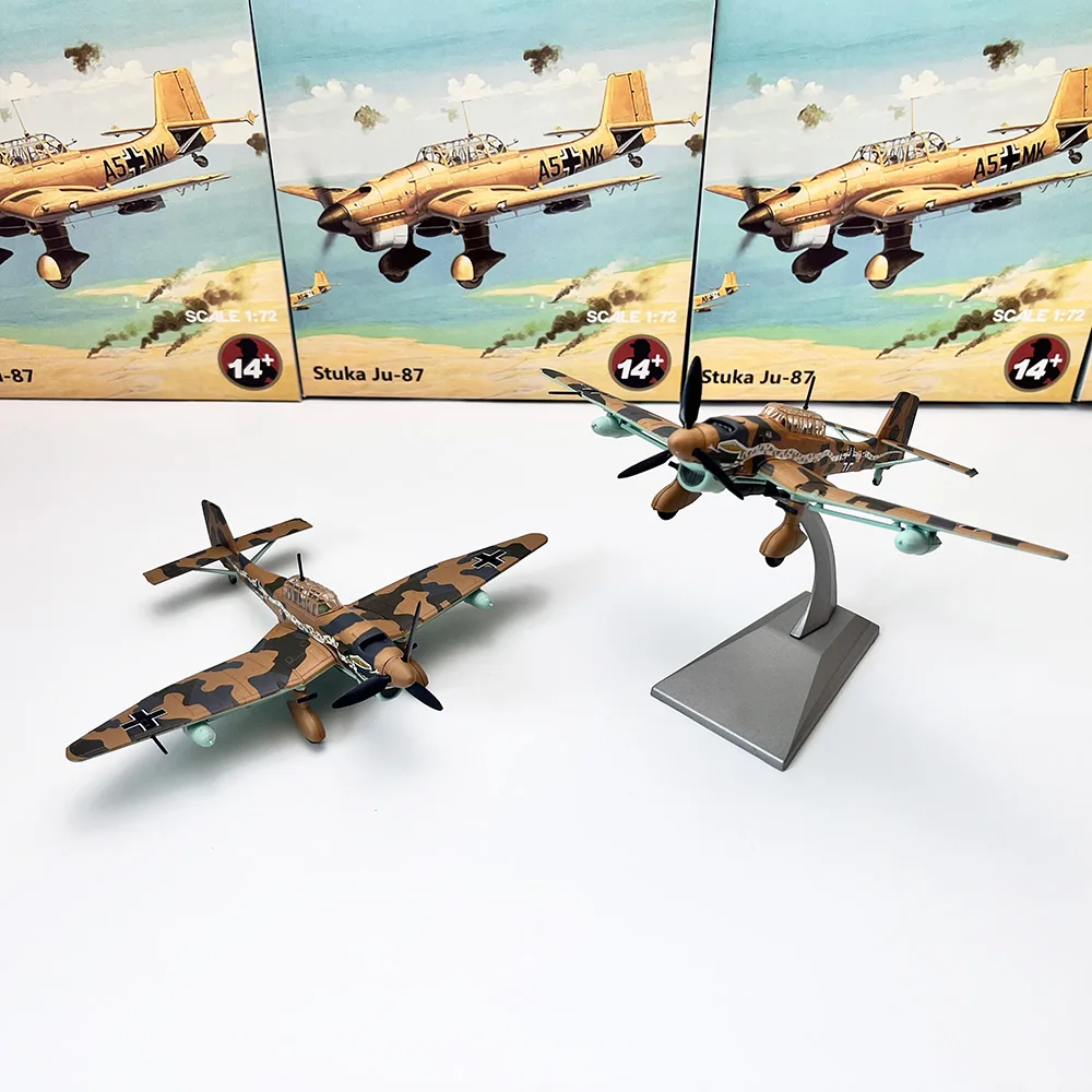 1/72 World War Ii German Ju87 Stuka Ju-87 Fighter Aircraft Model Souvenir Airples Ornaments Toy Display