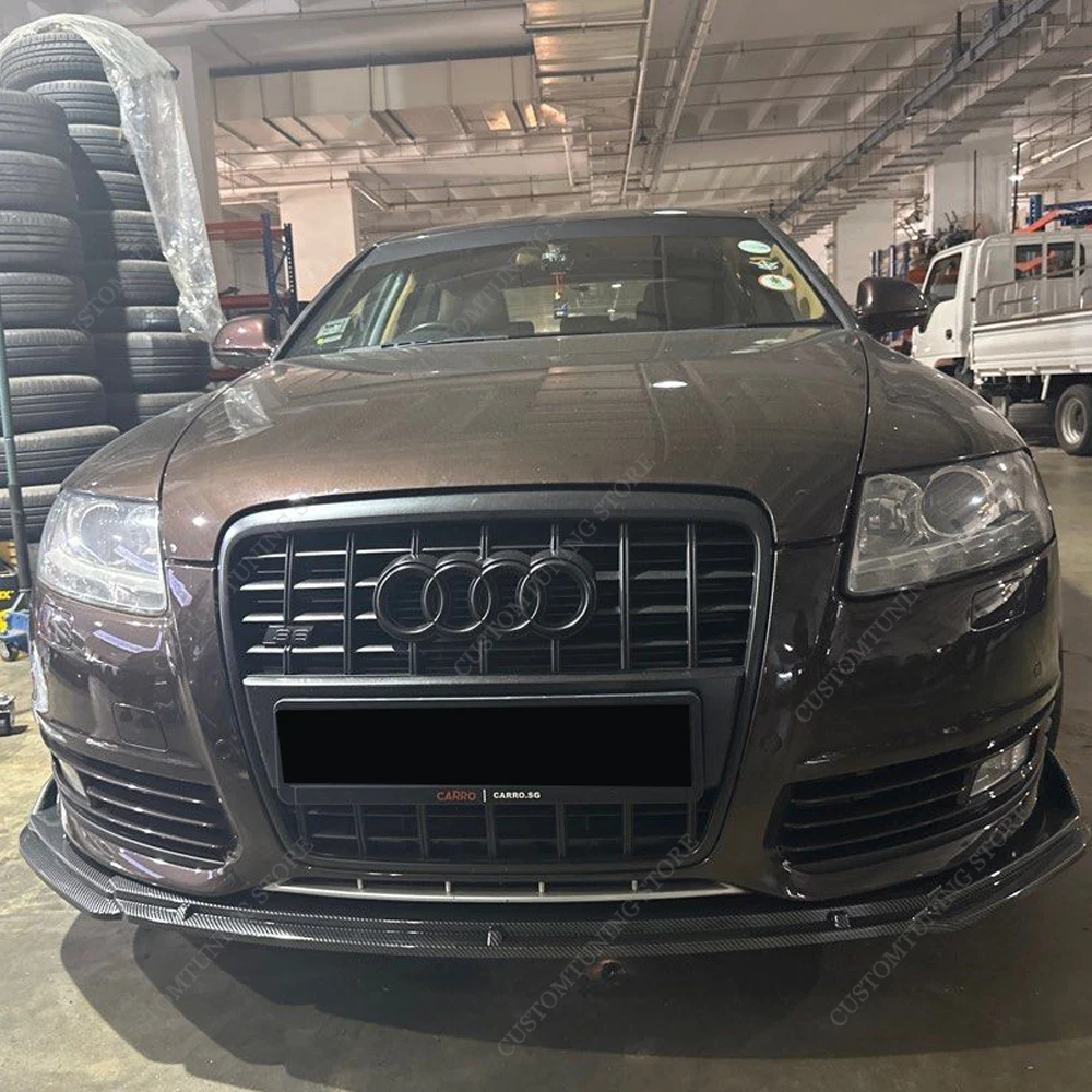 Per Audi A6 S6 C6 Paraurti Anteriore Lip Spoiler Splitter Diffusore Retroft A6 4F Tfsi Tdi Fsi S-Line 2004-2011 Bodykit Tuning