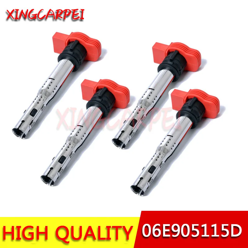 4Pcs Coil Nuova Bobina Di Accensione Per Volkswagen Vag Audi 06E905115B 06E905115C 0606E 905 115D Nuovo