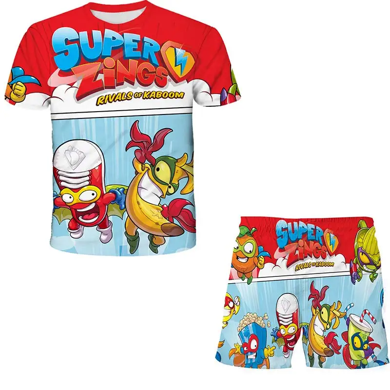 Ragazze Ragazzi Super Zings Set Di Abbigliamento Estate Bambini Super Zings Set Moda Ragazze Vestiti Vestito Casual Super Zings Abiti 3-14T