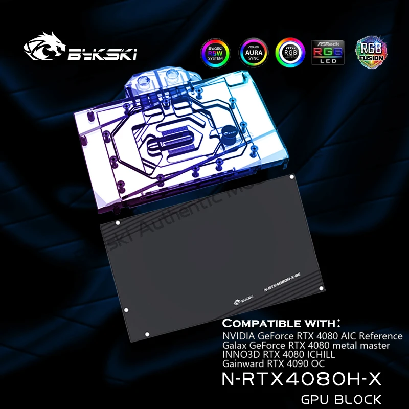 Bykski Gpu Water Cooler Per Nvidia Geforce Rtx 4080 Edizione Di Riferimento Aic / Inno3D Rtx 4080 Ichill, Radiatore Vga N-Rtx4080H-X
