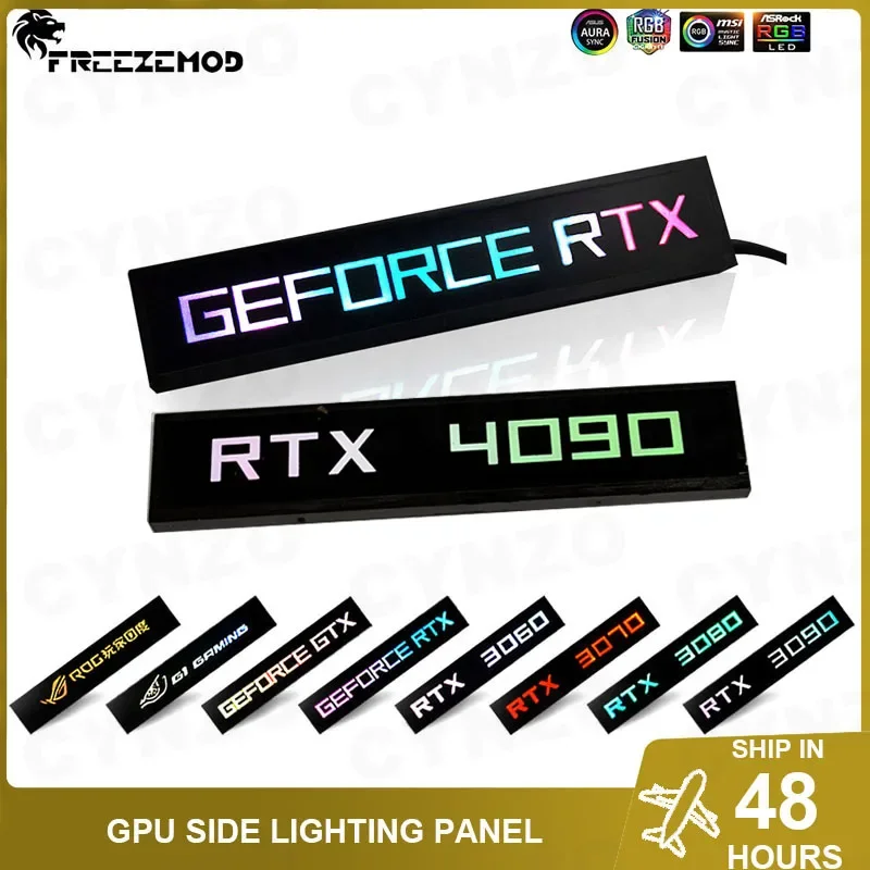 Argb Gpu Pannello Laterale Rtx 4090 3090 Mini Vga Lightboard 4070 4080 Rx6800/6900Xt Gtx Rog,Mod Pc Lighting Backplate Aura Sync