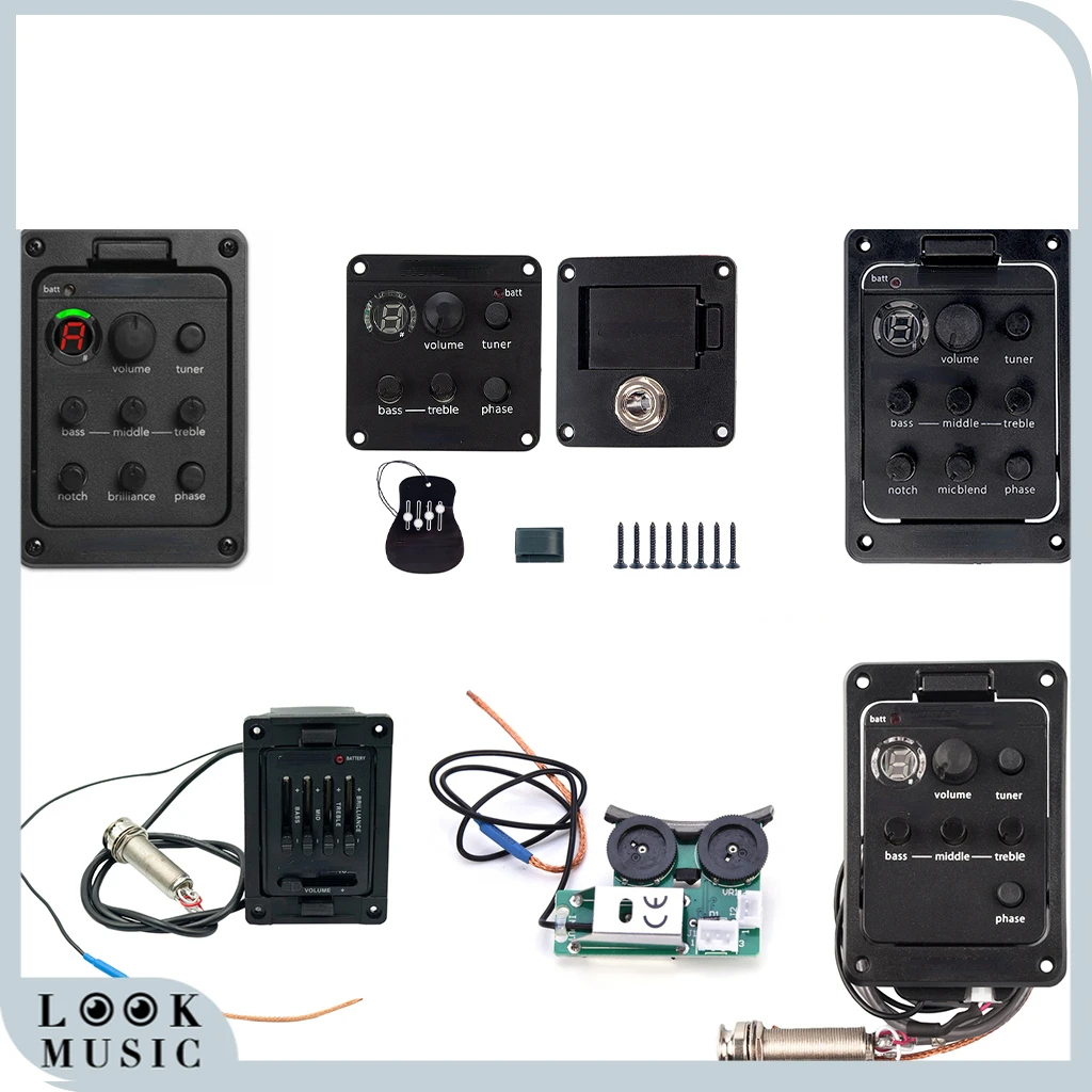 Look Series Guitar Sqs Pickup Per Chitarra Acustica 301 Vt1 201 101 7545R Classe 4 Preamp Eq Tuner Pickup Mic Beat Board Isys Plus Set
