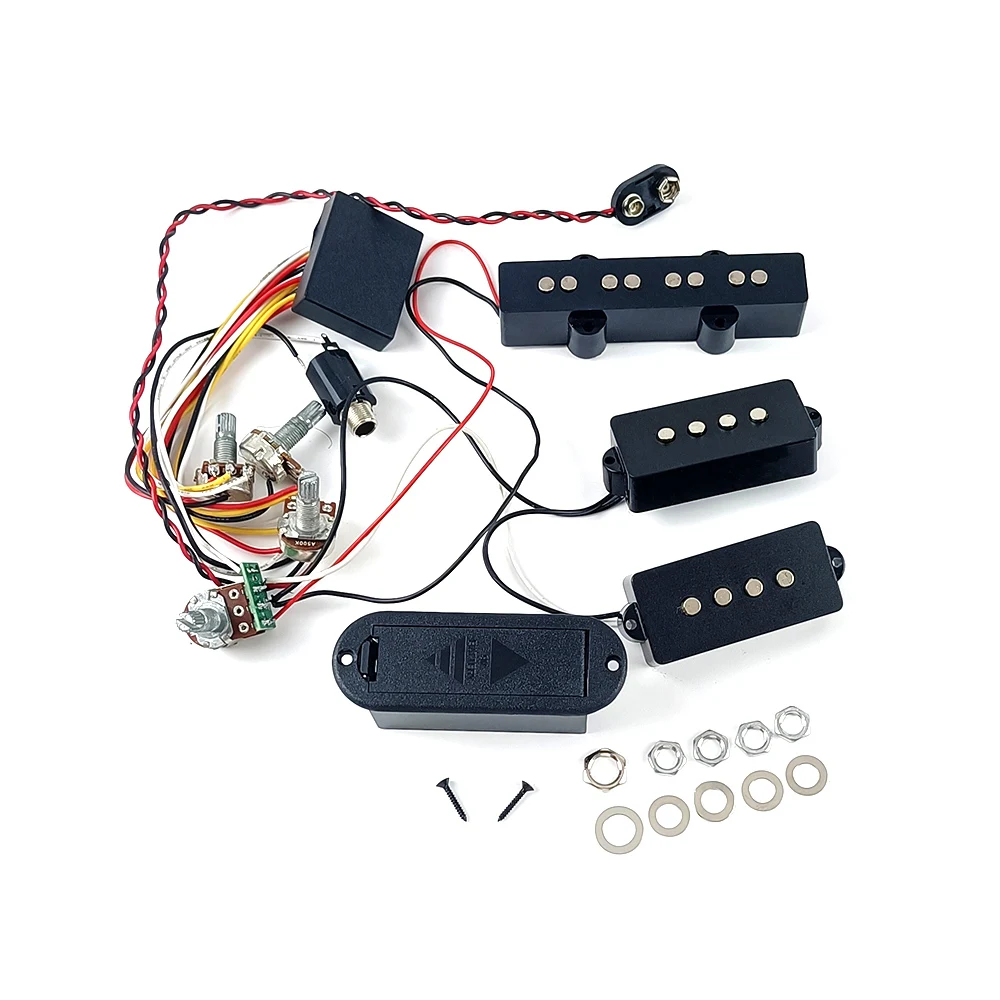 Equalizzatore A 3 Bande Eq Preamp Circuit Bass Guitar Tone Control Cablaggio E Jp Pickup Set Per Pickup Basso Attivo