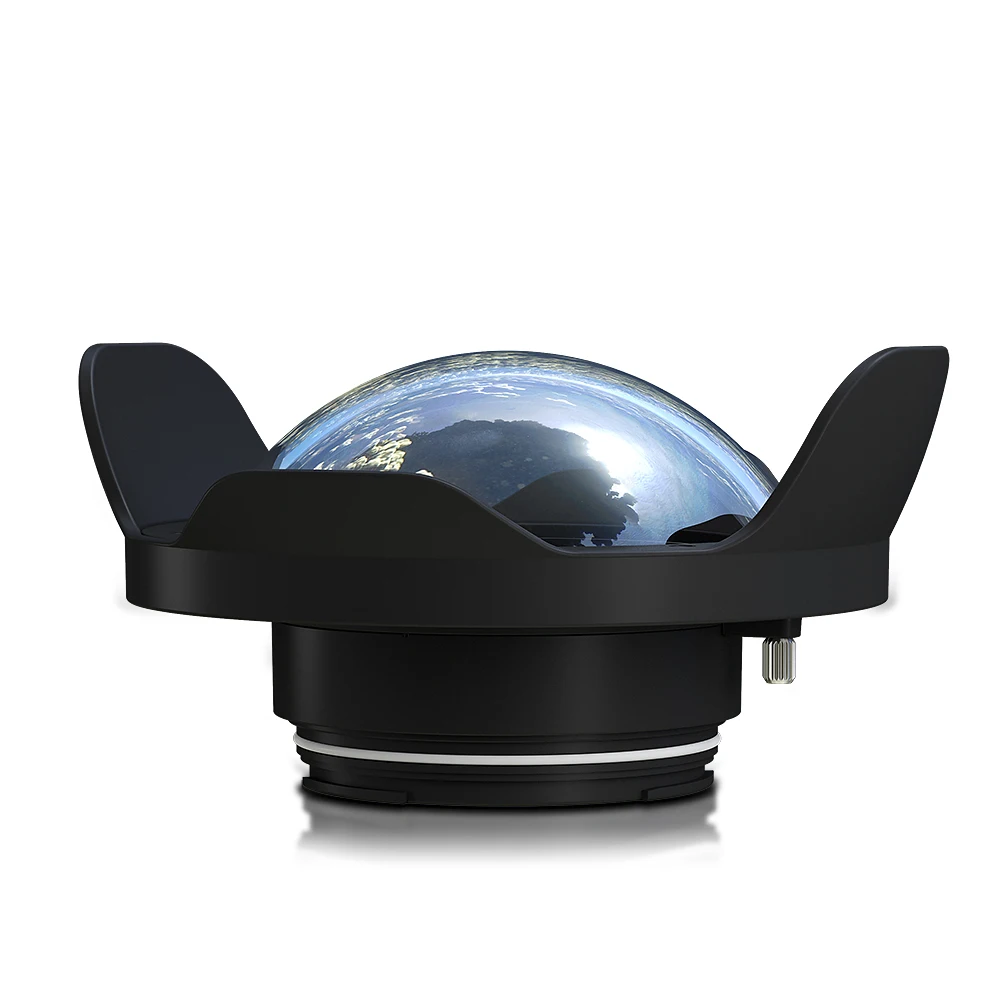 Seafrogs Wa005-B Per Canon Eos 750D/760D 18-55Mm E Canon Eos 80D 18-135Mm Grandangolare Dome Port Camera Custodia Impermeabile
