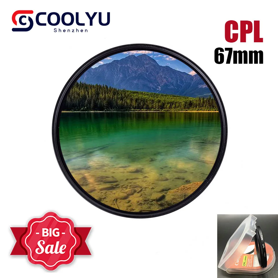 67 67Mm Polarizzatore Circolare Impermeabile Cpl Filtro Obiettivo Fotocamera Per Nikon Sony Fujifilm Canon Eos 1300D 800D 760D 750D 700D Dslr