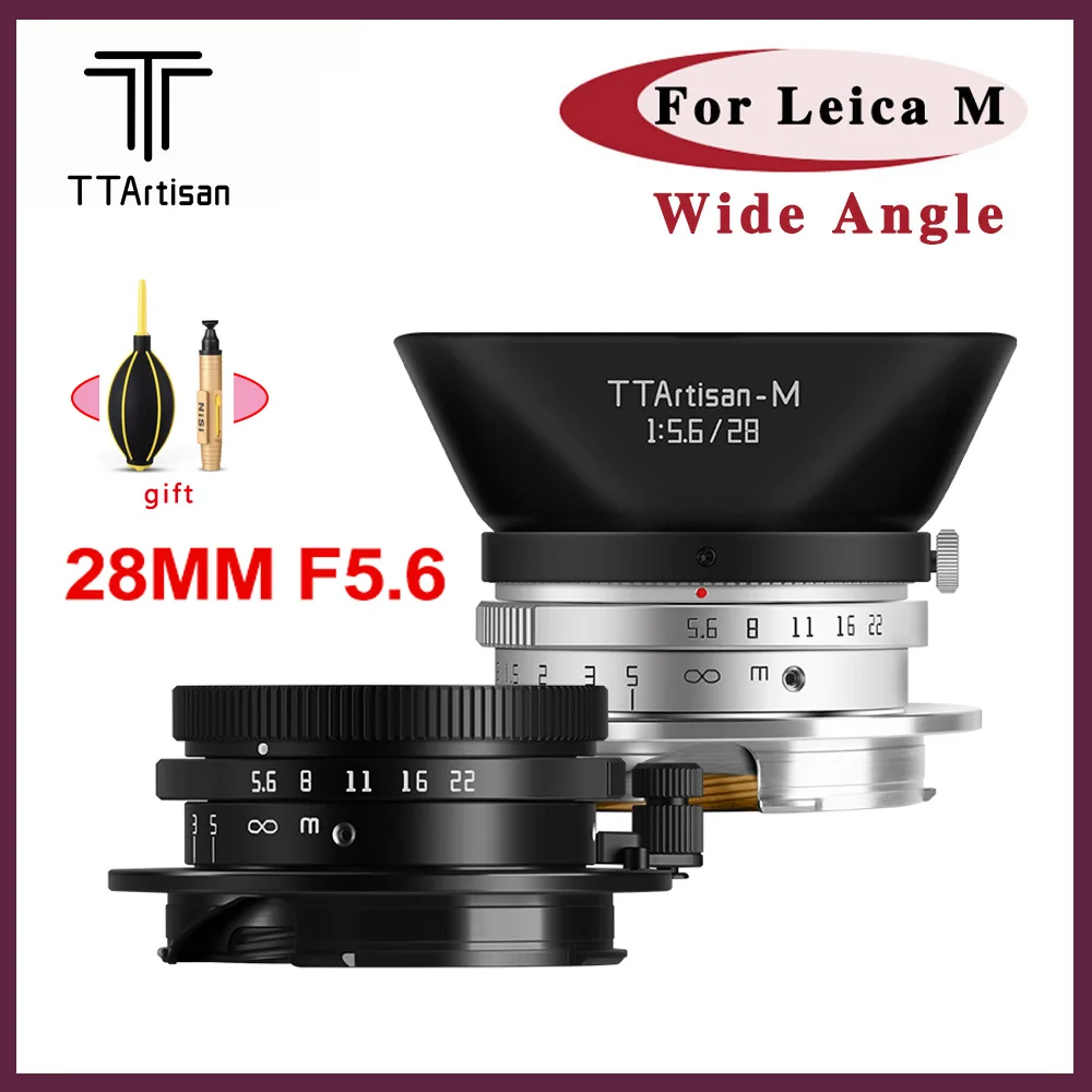 Ttartisan 28Mm F5.6 Obiettivo Full Fame Obiettivo Grandangolare Per Fotocamera Leica M240 M6 M7 M8 M9 M9P M10 M262 Per Fotocamera Leica M Mount