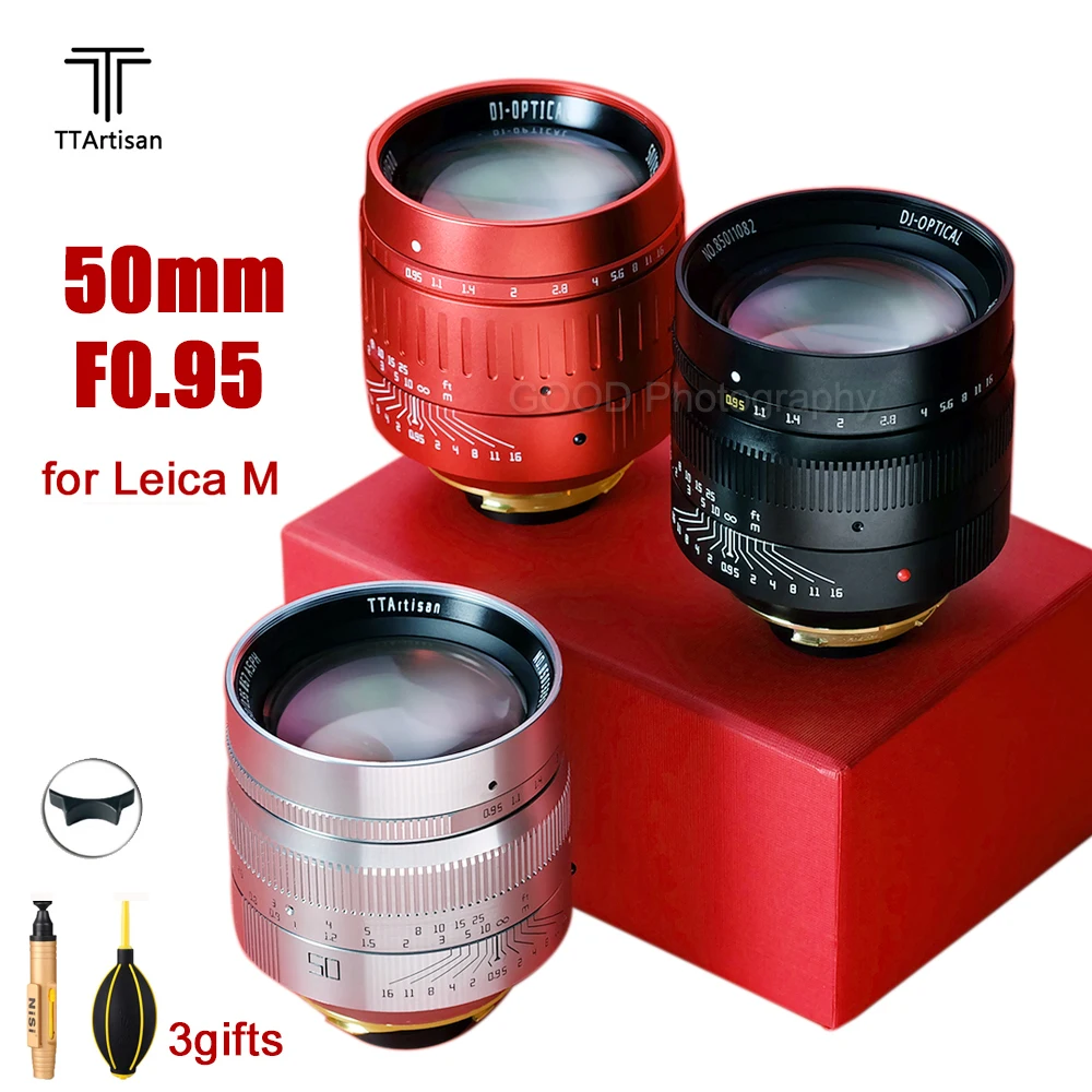 Nuovo Colore Ttartisan 50/0.95 Obiettivo Della Fotocamera 50Mm F0.95 Mf Obiettivo Per Fotocamera Leica M Mount Grande Apertura Full Frame Per Leica M9
