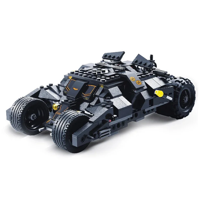 325Pcs Batmobile Modello Di Veicolo Building Blocks Creative Car Tumbler Mattoni Compatibili 7888 Giocattoli Regali Di Natale Per I Bambini