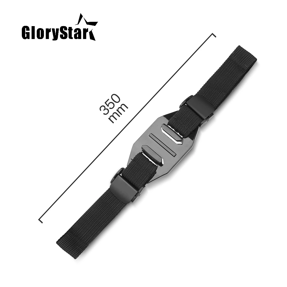 Glorystar Regolabile Helmet Strap Per Gopro Hero 8 7 5 Sessione Sjcam Sj4000 Xiaomi Yi 4K H9 Go Pro Mount Bicicletta Osmo Accessorio
