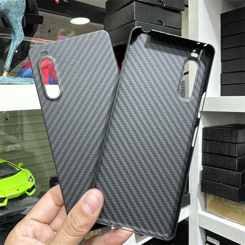 Case For Sony Xperia 10 V Real Carbon Fiber Ultra-Thin Aramid Fiber Anti-Drop Back Cover For Xperia 10 V 10V Case Fundas