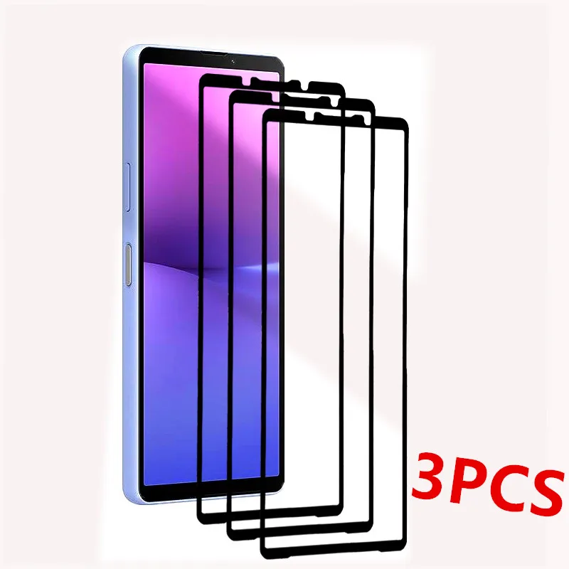 Vetro Dello Schermo 3Pcs Per Sony Xperia 10V 10Iv 10Iii Protezione Temperata Anteriore Per Xperia 10Ii Pellicola Di Vetro Anteriore 9H