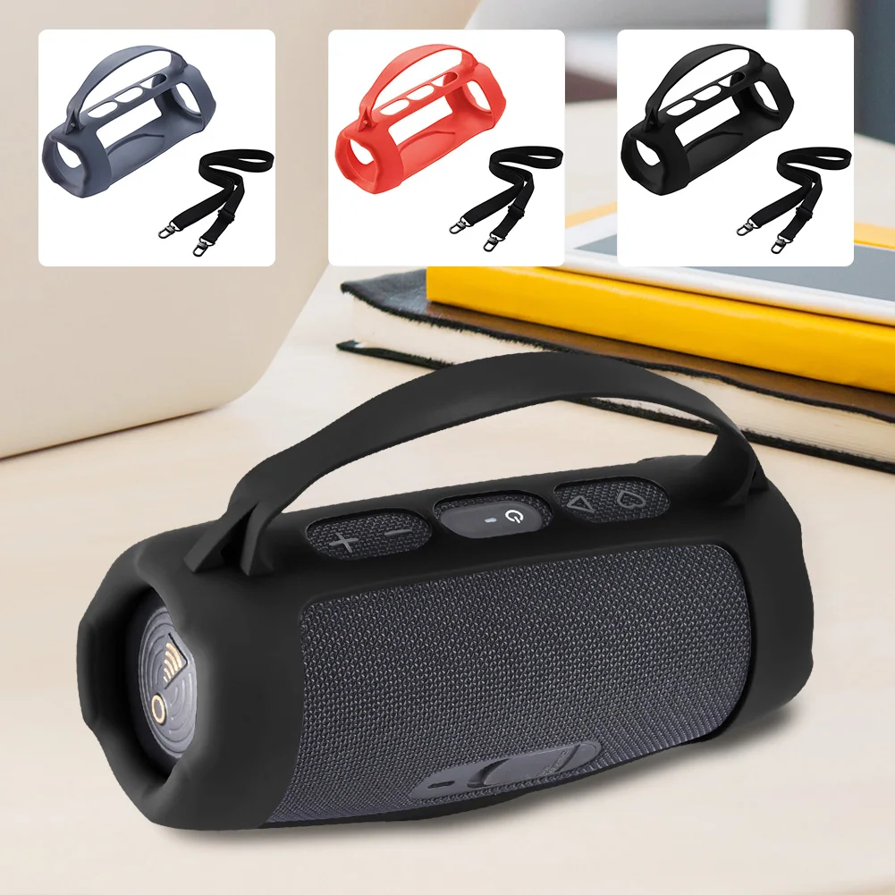 Custodia Per Altoparlante Bluetooth Senza Fili Custodia In Silicone Con Tracolla Moschettone Per Jbl Charge 5 Wi-Fi E Jbl Charge 5 Speaker