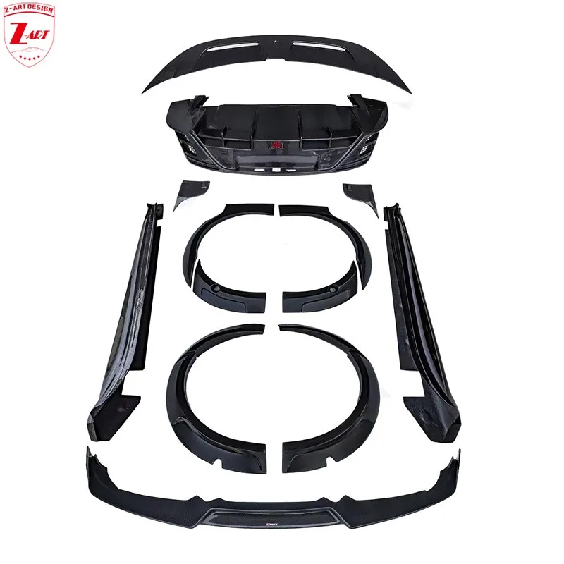 Z-Art Taycan Kit Corpo Largo In Fibra Di Carbonio Per Taycan J1 Aerokit In Fibra Di Carbonio Per Tutti I Nuovi Kit Spoiler Vento Taycan 4S