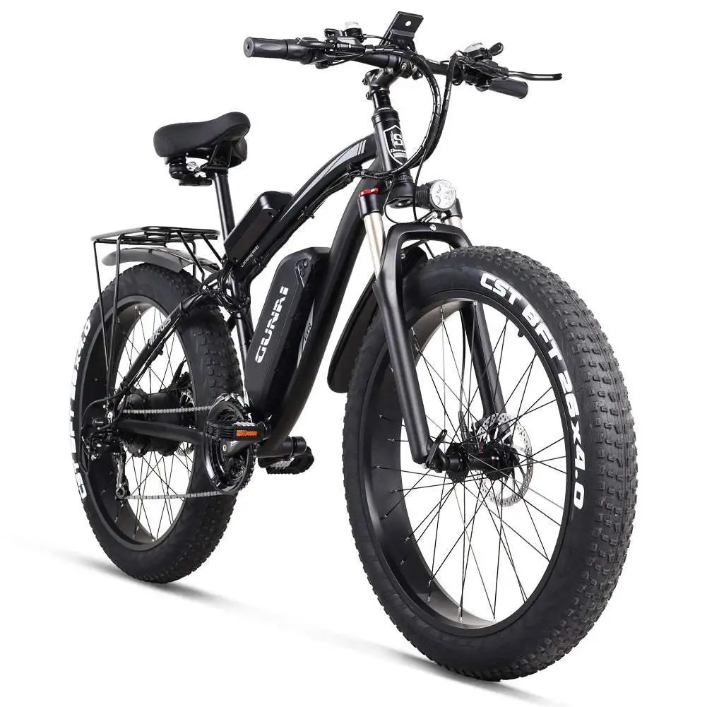 Gunai Mx02S Bicicletta Elettrica 4.0 Fat Tire Ebike 1000W 48V 17Ah Bici Elettrica Mountain E-Bike Da Uomo Fuoristrada Con Sedile Posteriore