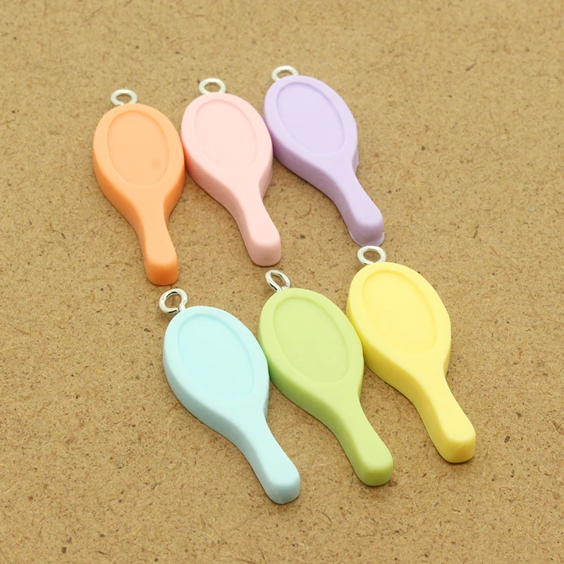 10Pcs Mix Cute Mini Hand Held Mirror Resin Charms Creative Miniature Magic Specchi Orecchini Pendenti Fai Da Te Per Accessorio Di Gioielli