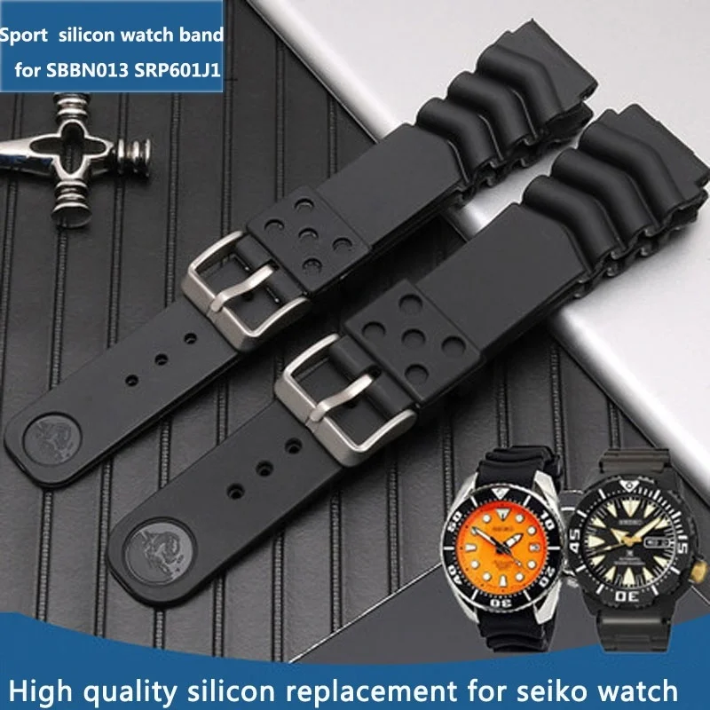 Uhgbsd Cinturino In Gomma Siliconica Per Seiko Water Trend N. 5 Abalone In Scatola Sbbn013 Srp601J1 Skx007K2/Skx009J1 Muslimah Watchs