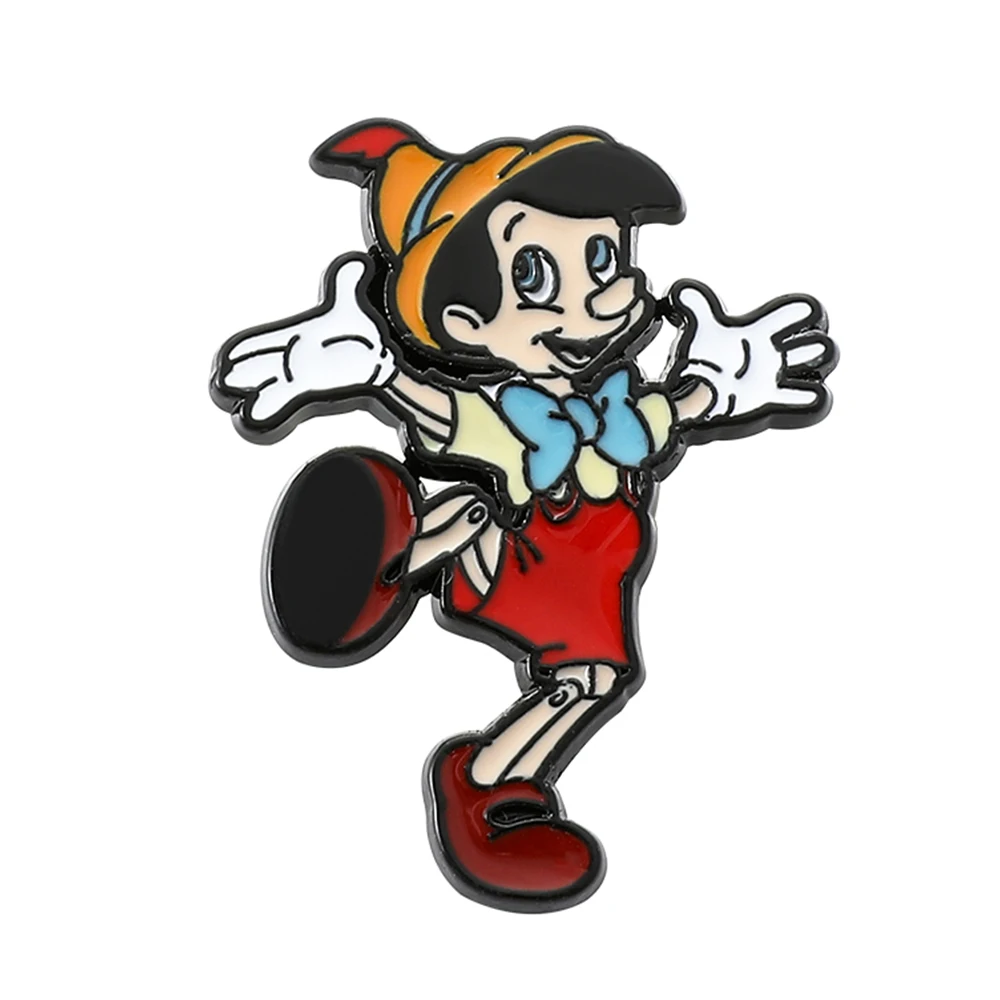 Disney Animated Movie Pinocchio Spille Cartoon Figure Badge Per Zaino Cute Pinocchio Smalto Spille Accessori