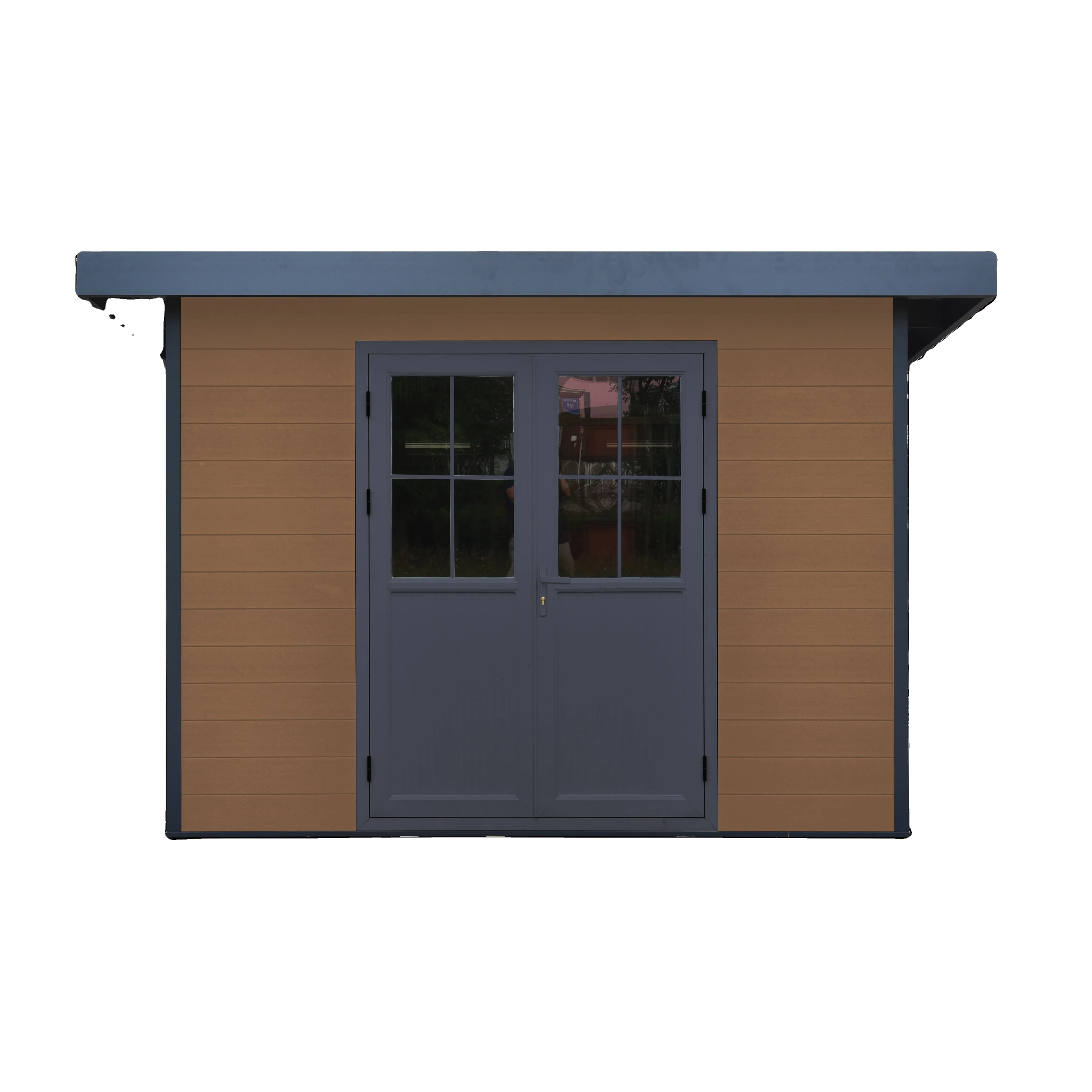 D2822 2M * 2M Teak Costruzione Rapida Architettura Installazione Rapida Tooling House Outdoor Legno Plastica Composito Wpc Capannoni