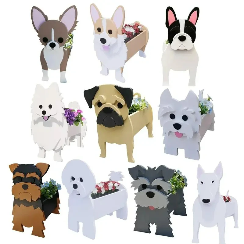 Westie Dog Planter Plant Pot Garden Flower Pot Ornaments Westie Shape Plant Container Holder Per La Decorazione Del Giardino Fai Da Te Vaso Di Fiori