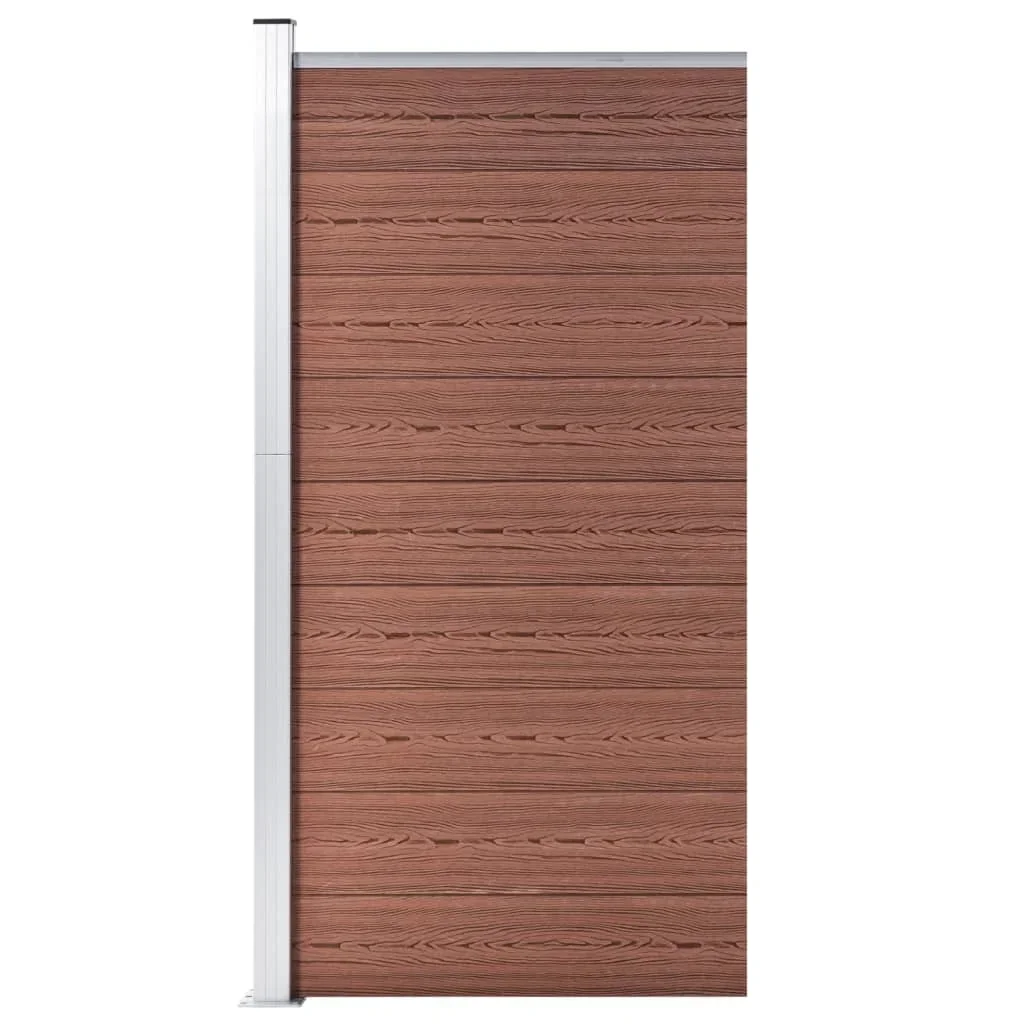 Wpc 95X186 Cm Pannello Di Recinzione Marrone Recinzione Da Giardino Decorativa Recinzioni Recinzioni Antiruggine Barriera Per Animali Giardino All'Ape