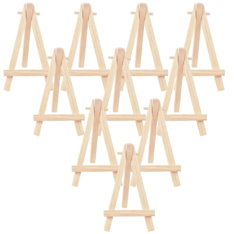 8Pcs Cavalletto In Legno Cornice Matrimonio Numero Tavolo Nome Segnaposto Espositore Per Foto Bambini Pittura Fai Da Te Decorazione Della Casa