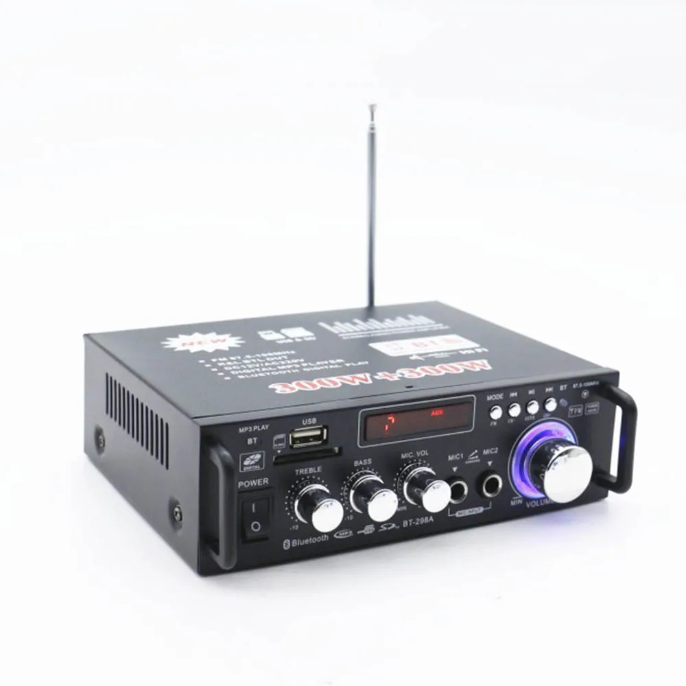 Amplificatore Domestico Da 600W Hifi Usb Fm Radio Car Audio Amplificatori Comptibili Bluetooth Subwoofer Theatre Sound System Telecomando