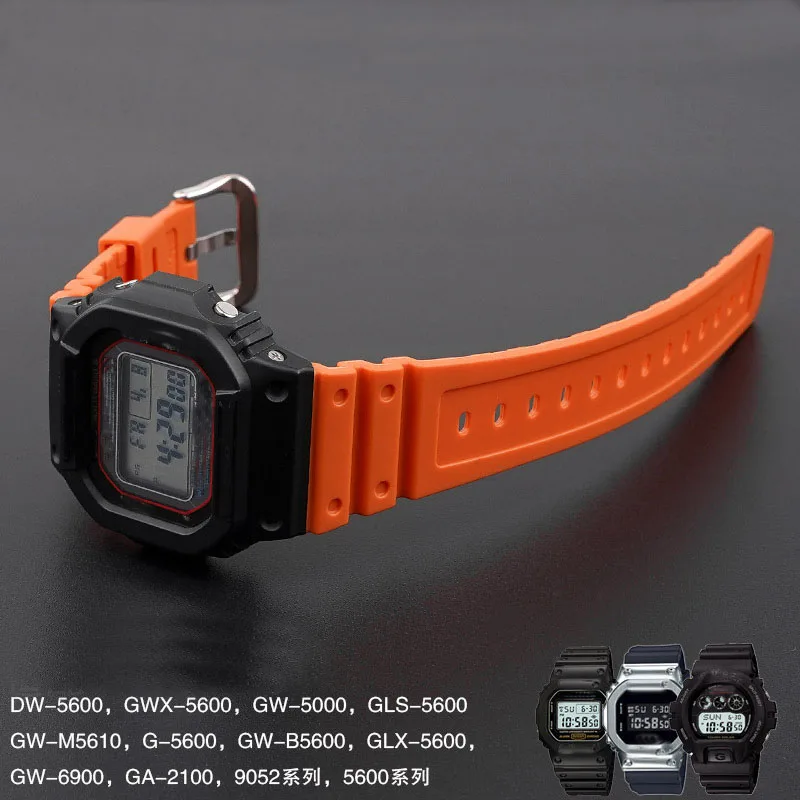 Cinturino In Silicone Per Casio G-Shock Gw-5000,Gls-5600,Gw-M5610,G-5600,Gw-B5600,Glx-5600,Gb-5600,Gw-6900 Cinturino Cinturino 16Mm