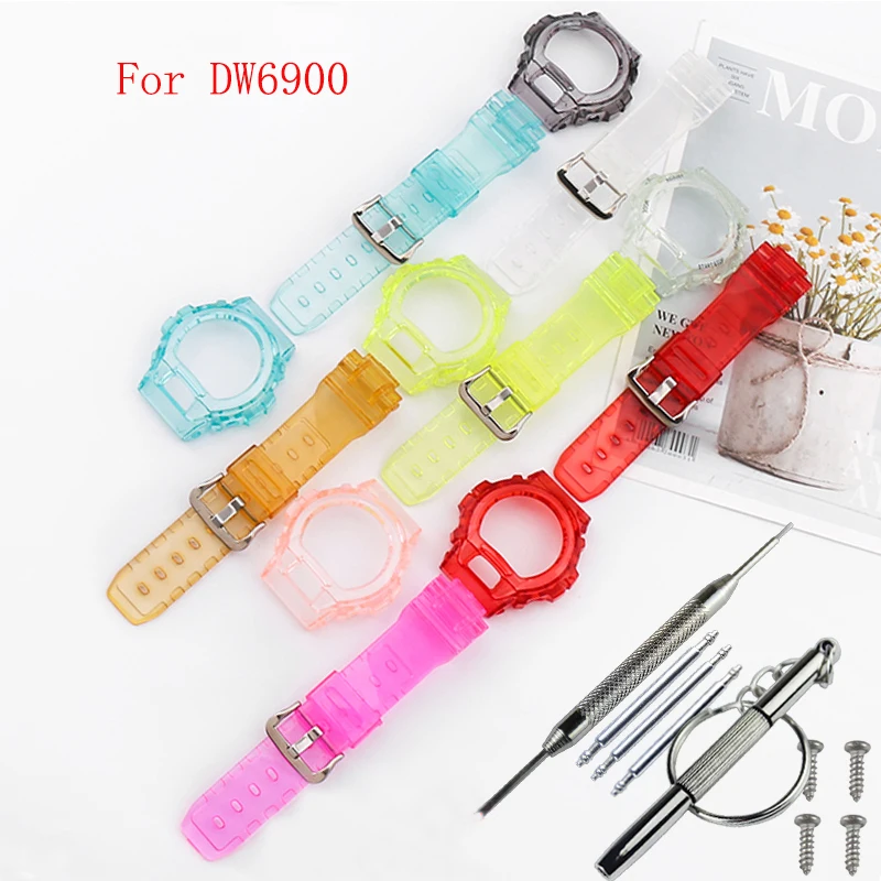 Accessori Per Orologi Custodia Con Cinturino In Resina Per Casio G-Shock Dw-6900 Dw-6600 Dw-6930 Dw-3230 Cinturino Per Orologio Sportivo All'Aperto
