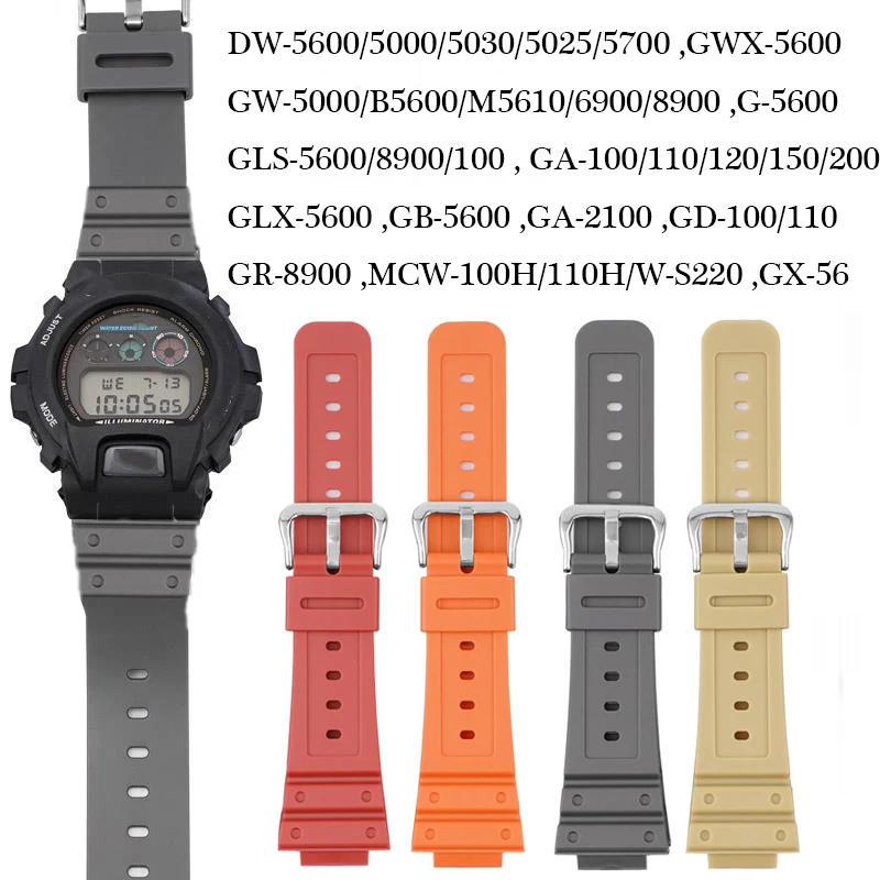Cinturino Sportivo Cinturino Per Orologio In Silicone Morbido Per Gw-M5610/G-5600,Gw-B5600,Gls-5600,Gb-5600,Dw-6900 Dw-5600/5000/5030 Casio G-Shock