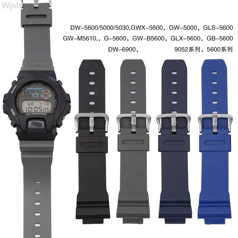 Cinturino Sportivo Cinturino Per Orologio In Silicone Morbido Per Gw-M5610/G-5600,Gw-B5600,Gls-5600,Gb-5600,Dw-6900 Dw-5600/5000/5030 Casio G-Shock