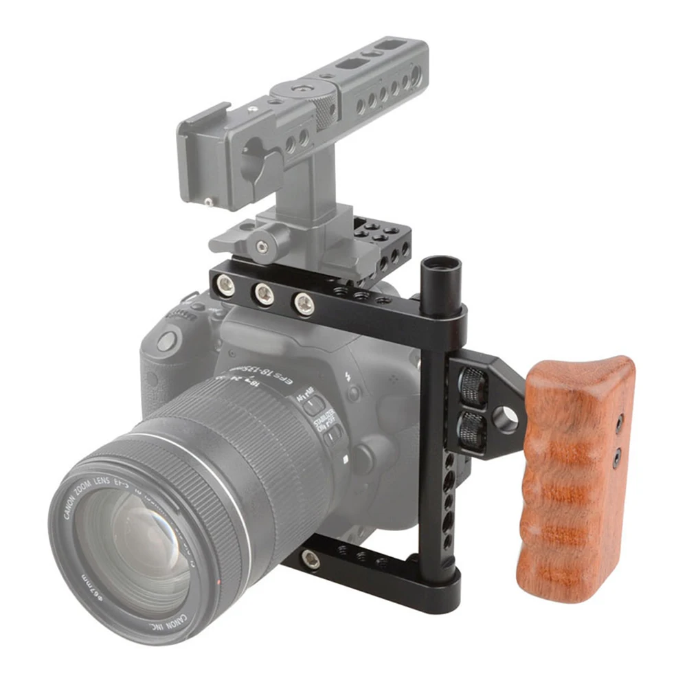 Impianto Di Perforazione Della Gabbia Della Fotocamera Camvate Per Canon 50D/40D/30D/6D/7D/7D/80D/90D/Mark11/5D Mark11/5Dsr/5Ds/Nikon D800/D7000/D7100