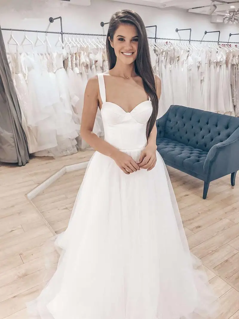 Fotos Reales, Vestidos De Novia De Sirena, Tirantes Finos, Vestido De Novia C3 Marcle Sin Mangas, Vestido De Novia Sin Espal