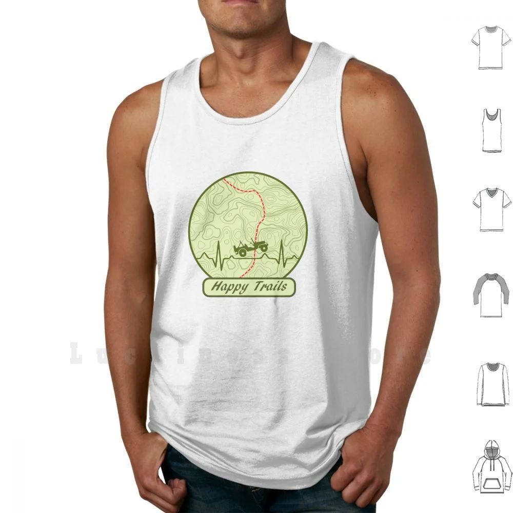 Happy Percorsi Offroad Map Canotte Canottiera Senza Maniche Trail Offroad Topo Map