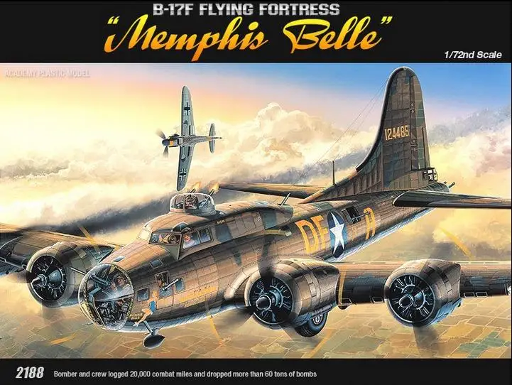 Academy Ac12495 1/72 Us B-17F Memphis Belle Bomber