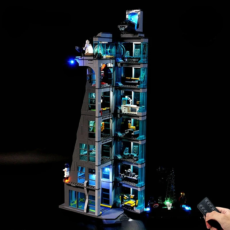 Solo Kit Luci A Led Per Set Di Illuminazione Giocattolo Da Battaglia Avenger Tower Compatibile Con 76166 (Non Includere Il Modello)