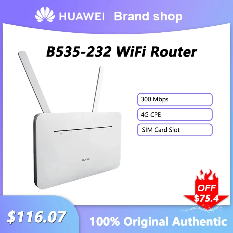 Router Wifi Originale Huawei B535-232 300 Mbps Amplificatore Di Rete Cpe 4G Ripetitore Modem Hotspot Dual-Band Con Slot Per Sim Card