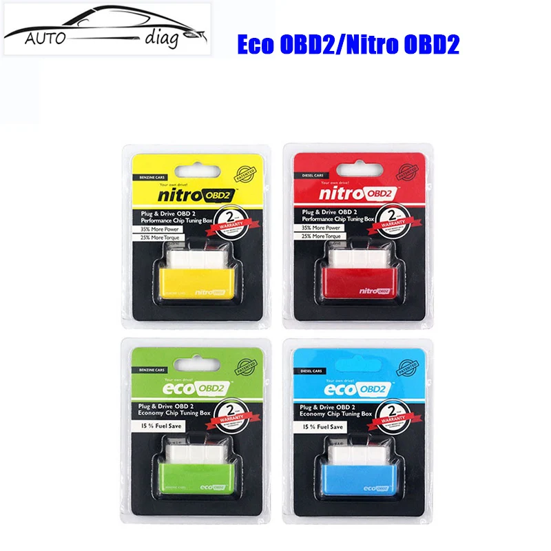 Eco Obd2 Originale 15% Risparmio Di Carburante Nitro Eco Obd2 Performance Chip Tuning Box Eco Obd2 Nitro Obd2 Spina Originale Benzina Diesel
