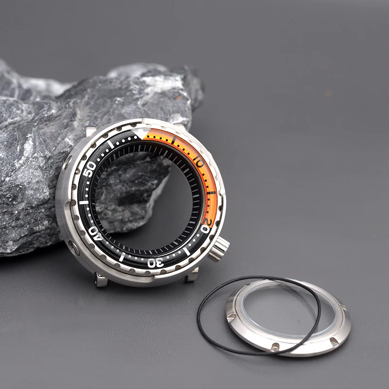 Custodia In Acciaio Per Tonno Seiko Con Inserto Con Cornice In Alluminio Per Seiko Abalone Nh35 Nh36 Movimento Skx007 Skx009 Riparazione Dell'Orologio