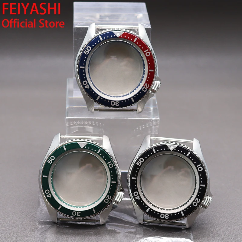 Custodie Per Orologi Da 42.5Mm Vetro Zaffiro Cassa Per Tonno Argento Mod Skx007 Skx013 Skx6105 Mod Per Movimento Meccanico Seiko Nh34 Nh35 Nh36 38